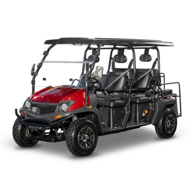 Bighorn Explorer 400 4x4 Limo Golf Cart / UTV, 6 Passenger, Red