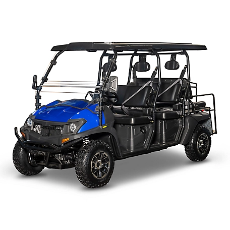 Bighorn EV8 Electric Limo Golf Cart, 6 Passenger, Blue