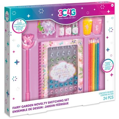 3C4G Three Cheers For Girls Fairy Garden Novelty Sketching Set - 24 pcs.