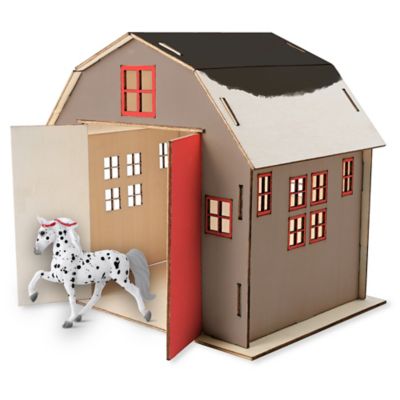 Image showing  Stablemates Series - Paint Your Own Barn and Horse