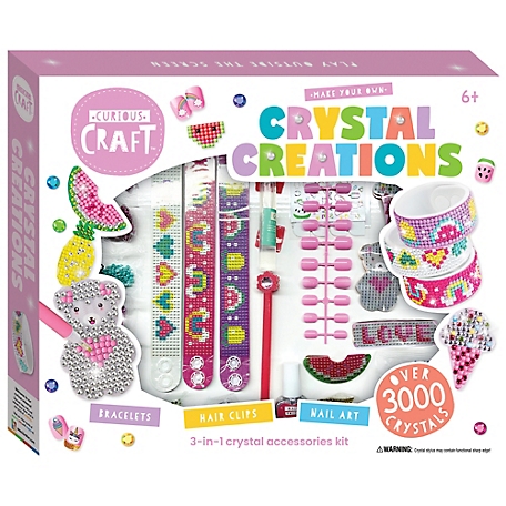 Curious Craft Make Your Own Crystal Creations - Kids Ultimate 3-In-1 Accessory Kit