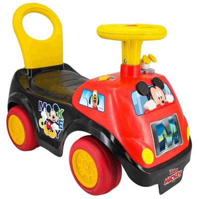 Image showing  Kiddieland Disney Lights 'N' Sounds Ride-On: Mickey Mouse Push Toy Car