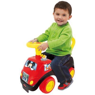 Image showing  Kiddieland Disney Lights 'N' Sounds Ride-On: Mickey Mouse Push Toy Car