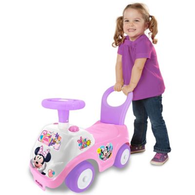 Image showing  Kiddieland Lights 'N' Sounds Ride-On: Minnie Mouse Push Toy Car