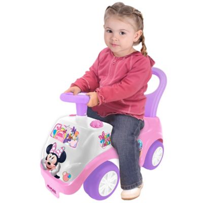 Image showing  Kiddieland Lights 'N' Sounds Ride-On: Minnie Mouse Push Toy Car