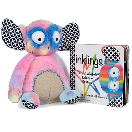 Inklings Baby Toddler Plush Toy with Board Book Set Rainbow Wobby