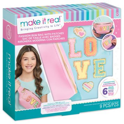 Make It Real Fashion Bum Bag with Patches - 9 pcs