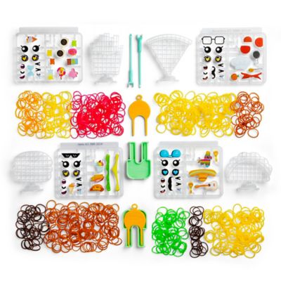 Image showing  Loomies Food Figurines - 4 Character Rubber Band Kit