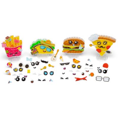 Image showing  Loomies Food Figurines - 4 Character Rubber Band Kit