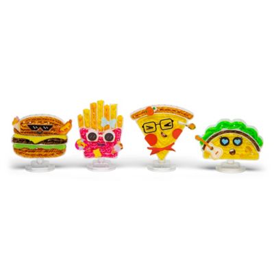 Image showing 6 th Rainbow Loom Loomies Food Figurines - 4 Character Rubber Band Kit