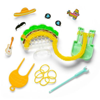 Image showing 7 th Rainbow Loom Loomies Food Figurines - 4 Character Rubber Band Kit