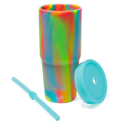 Image showing  Silicone 32oz Straw Tumblers 2 Pack