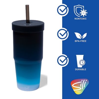 Image showing  Silicone 32oz Straw Tumblers 2 Pack