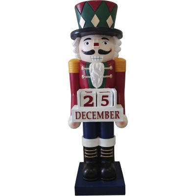 Fraser Hill Farm 60 in. Fiberglass Nutcracker Figurine with Music and Countdown