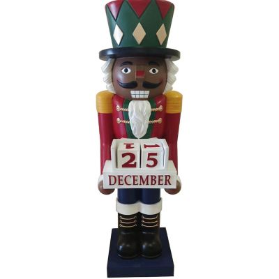 Fraser Hill Farm 60 in. Fiberglass African American Nutcracker Figurine with Music and Countdown