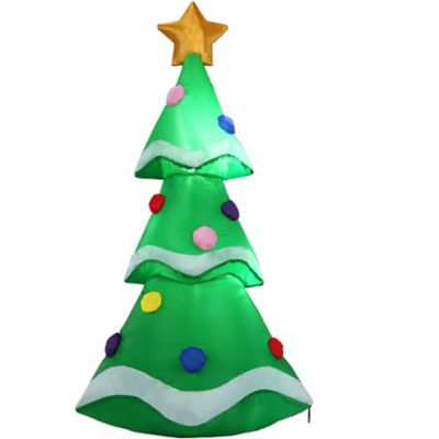 Fraser Hill Farm 2 ft. Tall Prelit Tabletop Christmas Tree Inflatable