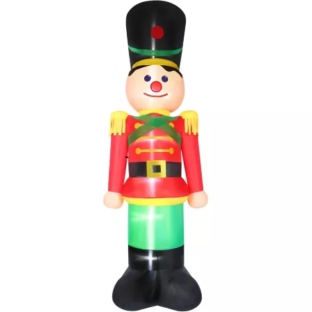 Fraser Hill Farm 12 ft Lighted Inflatable Nutcracker Christmas Decoration Christmas Inflatables