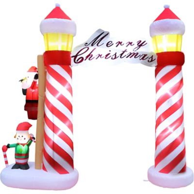 Fraser Hill Farm 9 ft. Tall Prelit Lighthouse Arch Inflatable
