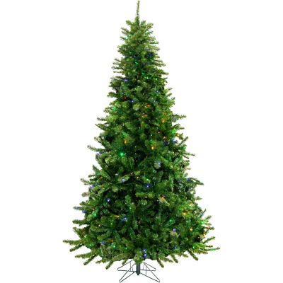 Fraser Hill Farm 7.5-ft. Noel Pine Artificial Christmas Tree with Dual Multicolor & Warm White Color Changing 5MM LED Lights