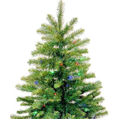 Image showing 8 th Fraser Hill Farm 7.5 ft. Pre-Lit Noel Pine Artificial Christmas Tree with Dual Multicolor & Warm White Color Changing 5mm LEDs