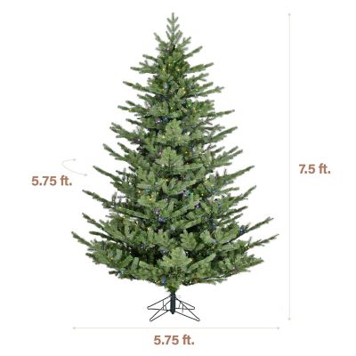 Image showing  7.5ft. Foxtail Pine Artificial Christmas Tree, Dual Multicolor & Warm White Fairy LED Lights & Remote Control
