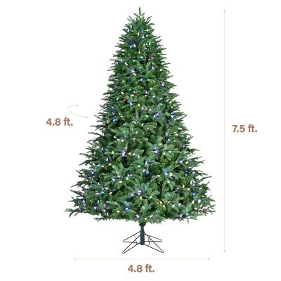 Image showing  7.5-ft. Jingle Pine Artificial Christmas Tree with Multicolor LED Lights and Remote Control
