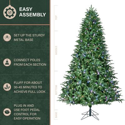 Image showing  7.5-ft. Jingle Pine Artificial Christmas Tree with Multicolor LED Lights and Remote Control