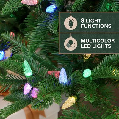 Image showing  7.5-ft. Jingle Pine Artificial Christmas Tree with Multicolor LED Lights and Remote Control