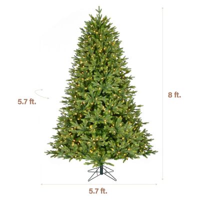 Image showing  8-ft. Wintergreen Fir Artificial Christmas Tree with Warm White LED Lights