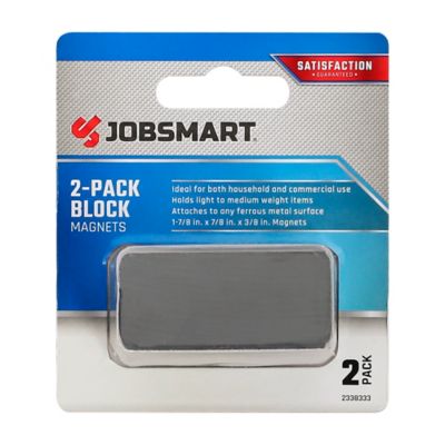 Image showing  1-7/8 in. x 7/8 in. x 3/8 in. Block Magnets, 2-Pack