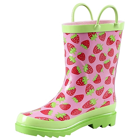 Blue Mountain Kids' Rubber Boots Strawberries