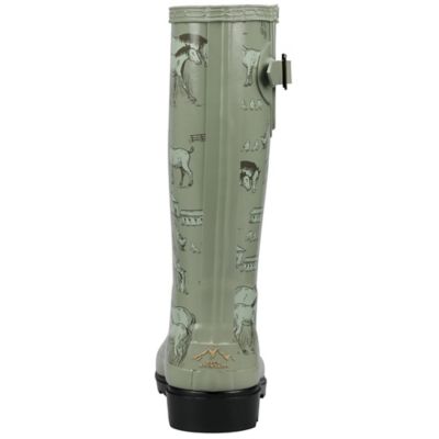 Image showing 5 th Blue Mountain Women's Farm Print Knee-High Waterproof Rubber Boots