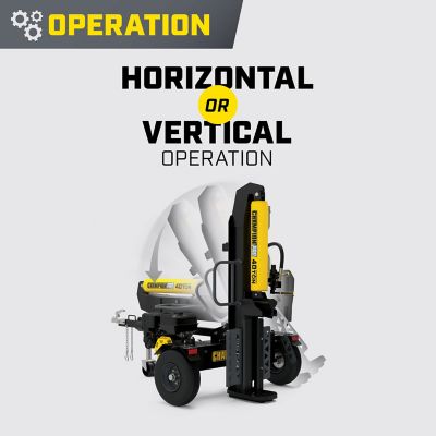 Image showing  40-Ton Gas-Powered PRO Commercial Grade Horizontal/Vertical Full Beam Log Splitter, Auto Return