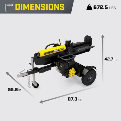 Image showing 5 th Champion Power Equipment 40-Ton Gas-Powered PRO Commercial Grade Horizontal/Vertical Full Beam Log Splitter, Auto Return
