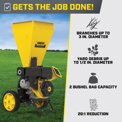 Image showing  3 in. Diameter 338cc Gas Portable Chipper Shredder with Collection Bag