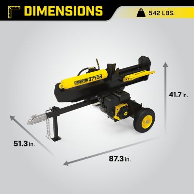 Image showing 6 th Champion Power Equipment 37-Ton Gas-Powered Horizontal/Vertical Full Beam Log Splitter with Auto Return