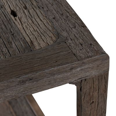 Image showing  Hickory Ridge End Table with Lower Shelf, Dark Brown/Black