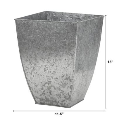 Image showing  15 in. Square Tin Planter