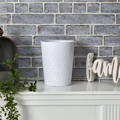 Image showing  10 in. Embossed Tin Planter