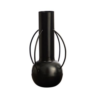 Nearly Natural 14 in. Contemporary Metal Vase