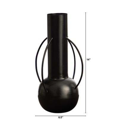 Image showing  14 in. Contemporary Metal Vase
