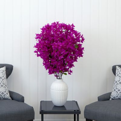 Image showing  40 in. Purple Artificial Bougainvillea Arrangement with Vase