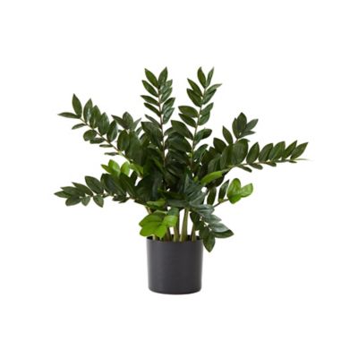 Nearly Natural 28 in. Artificial Zamioculcas Plant with Decorative Planter