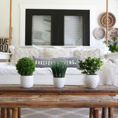 Image showing  11 in. Artificial Boxwood Plant in Decorative Planter