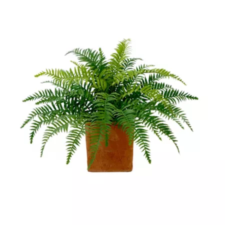 22" Almost Natural Artificial Fern Plant in Decorative Pot Artificial Plants & Flowers