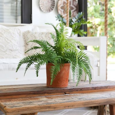 Image showing  22 in. Artificial Fern Plant in Decorative Planter