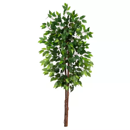 Nearly Natural 5-Foot Double Trunk Artificial Ficus Tree Artificial Plants & Flowers