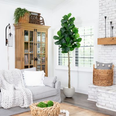 Image showing  8 ft. Artificial Fiddle Leaf Fig Tree