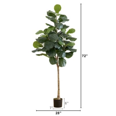 Image showing  6 ft. Artificial Fiddle Leaf Tree