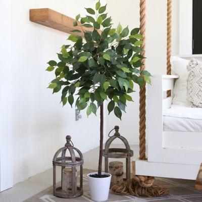Image showing  4 ft. Artificial Ficus Tree in Decorative Planter